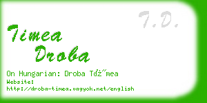 timea droba business card